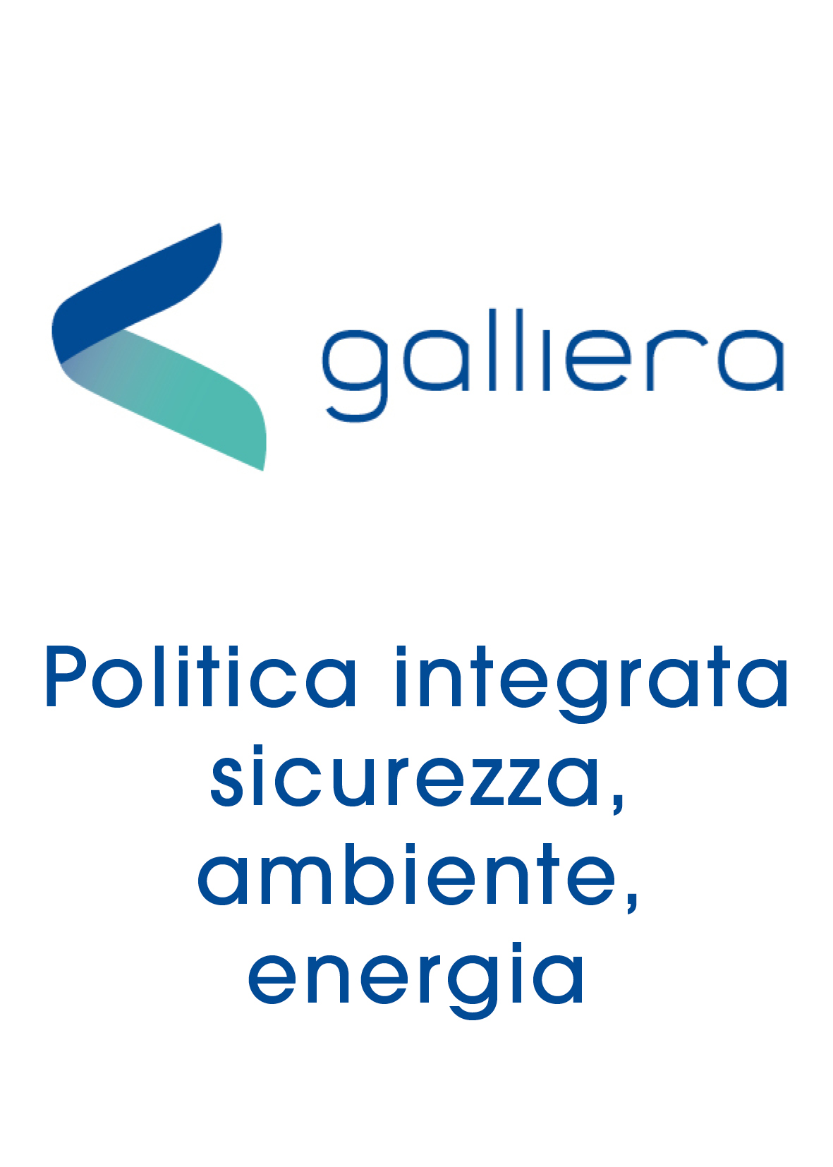 Politica integrata sicurezza, ambiente, energia